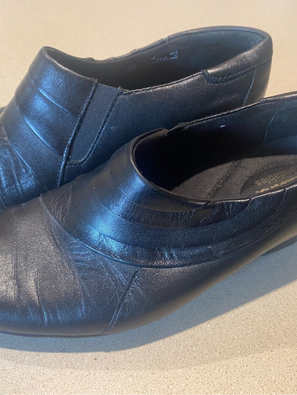 Clarks Bendable’s Black Slip-On Ankle Booties